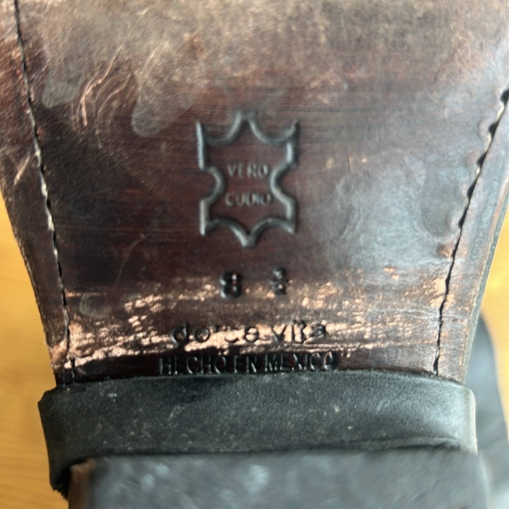 dolce vita high black leather boots size 8.5 - Picture 6 of 9